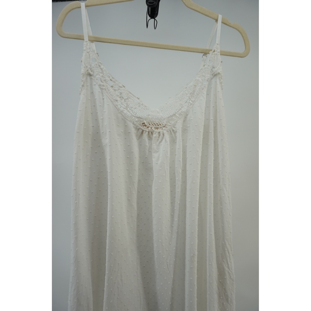 Papinelle Swiss Dot Maxi Nightgown Dress Romantic Cottagecore Boho White Size L - Picture 6 of 12